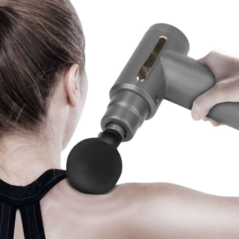 Deep Tissue Muscle Massage Gun with 6 Speed Levels & 4 Heads