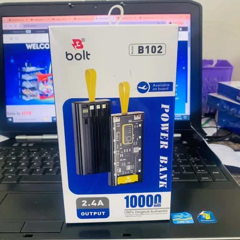 Bolt B102 10000mAh Power Bank – Dual USB Fast Charging | Best Price in Pakistan
