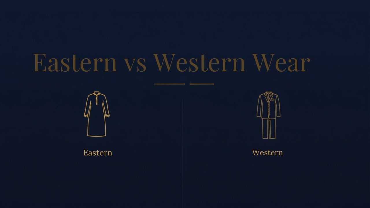 Eastern vs western mens clothing in Pakistan
