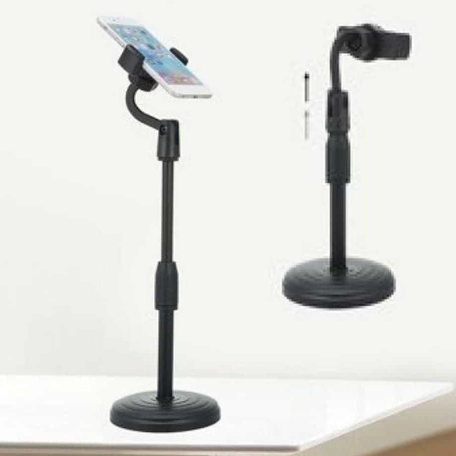 Multifunction Mobile Tripod Stand Mini Tripod Stand Mobile Holder Adjustable Height & Angle Phone Holder