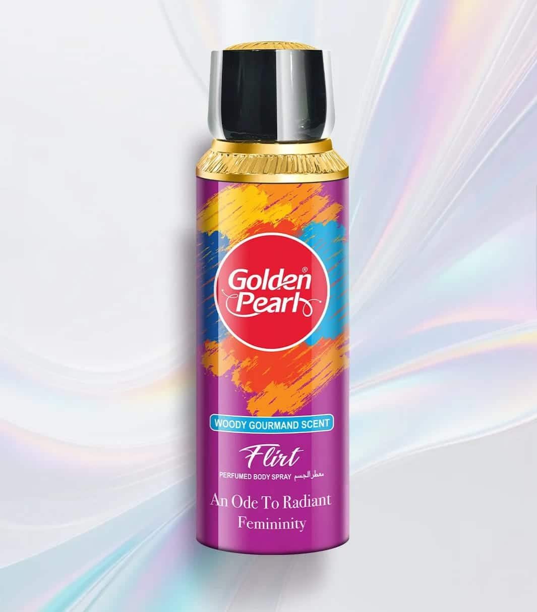 Golden Pearl Romance Body Spray for Women – Peach Blossom & Raspberry Perfumed Body Spray Long Lasting Woody Gourmand Fragrance