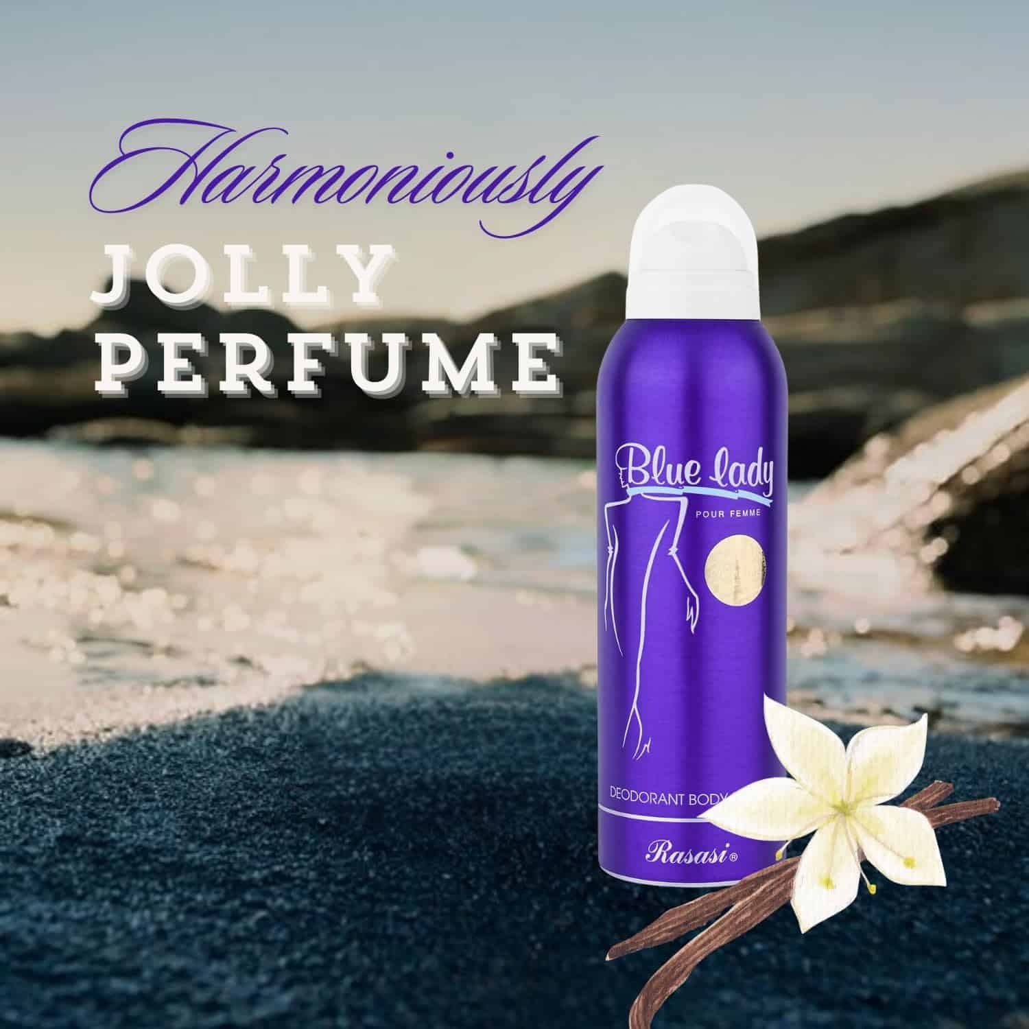 Blue Lady Body Spray by Rasasi 200ml – Long Lasting Women Deodorant Perfume Spray, Fresh Floral Fragrance, Premium Ladies Body Spray