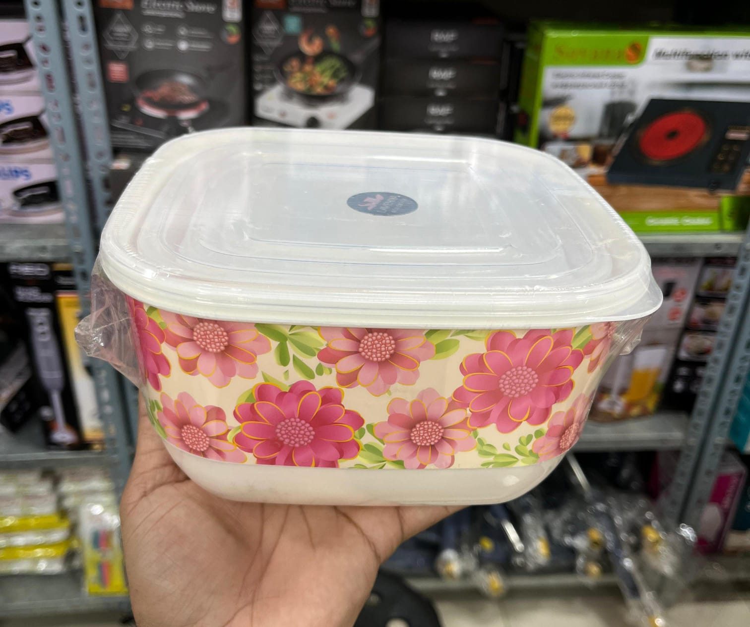 Plastic Food Container Set 3pcs – Airtight Kitchen Storage Boxes with Lids