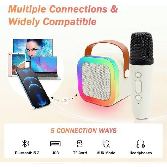 Mini Karaoke Bluetooth Speaker K12 with Wireless Microphone