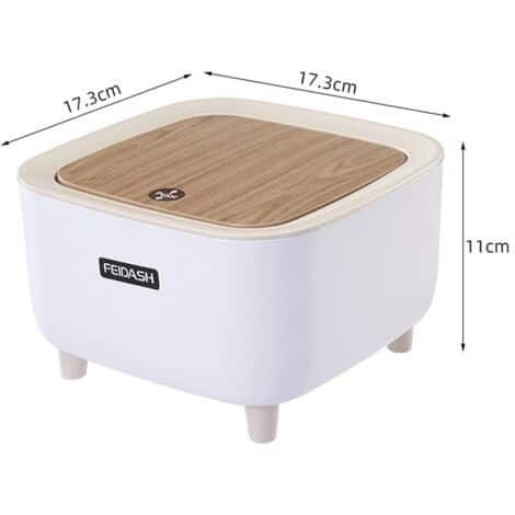 Mini Dustbin Desktop Luxury Trash Can with Push Lid for Office & Home