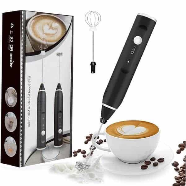Coffee Beater Rechargeable Electric Milk Frother for Coffee & Cappuccino