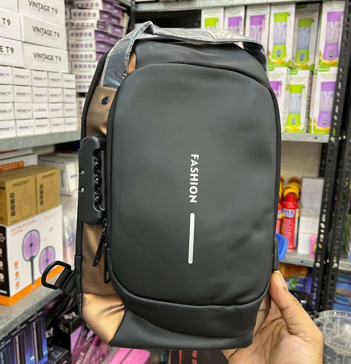 Cross Body Bag Anti Theft Sling Bag with Password Lock for Men