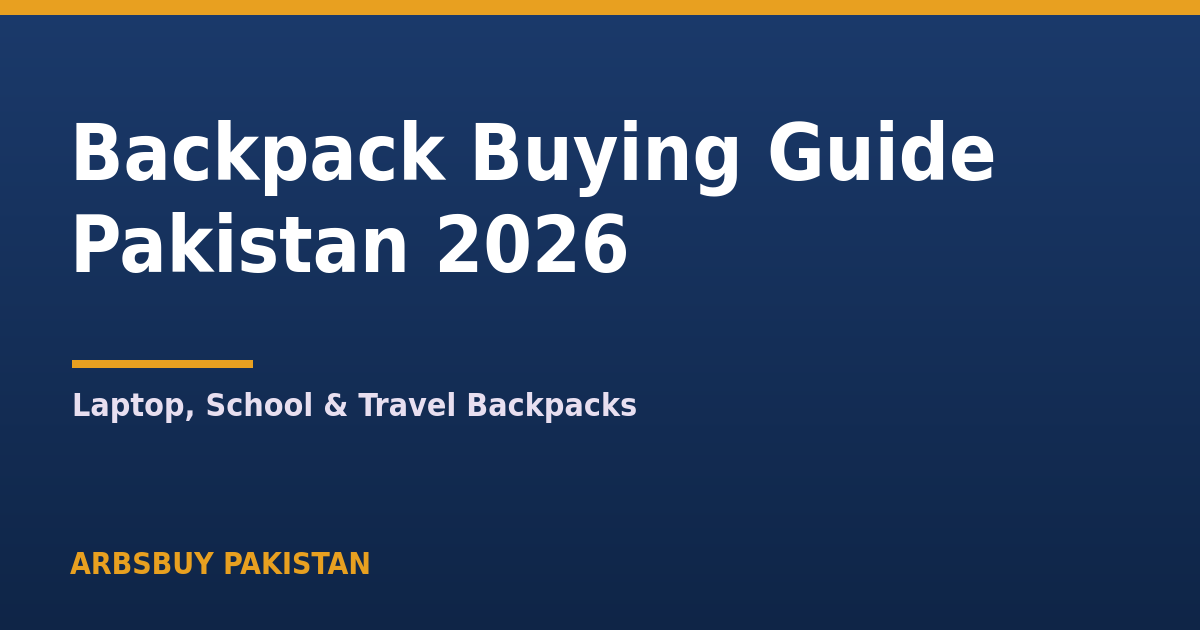 Backpack Buying Guide Pakistan 2026: Laptop, School & Travel Backpacks