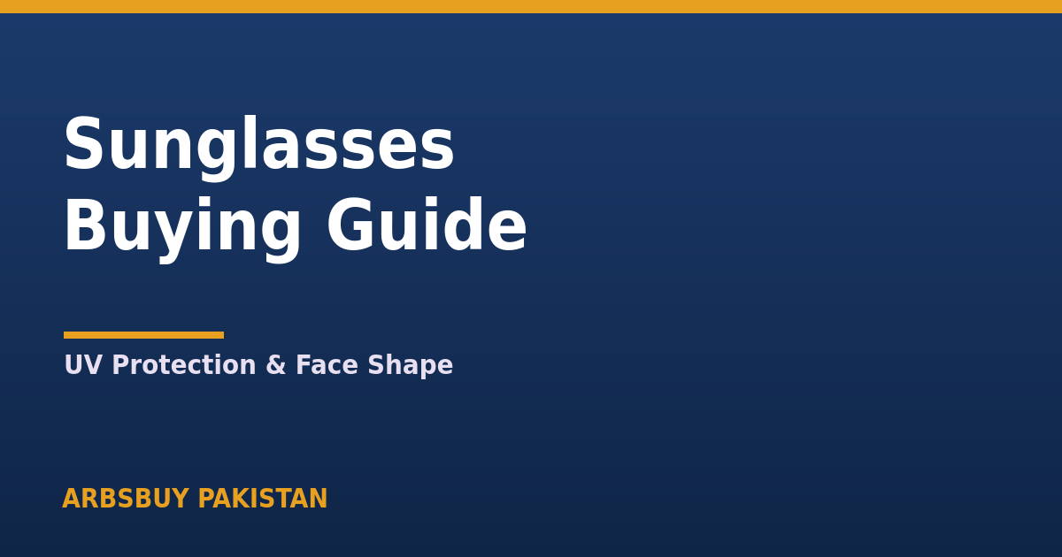 Sunglasses Buying Guide Pakistan 2026: UV Protection & Face Shape